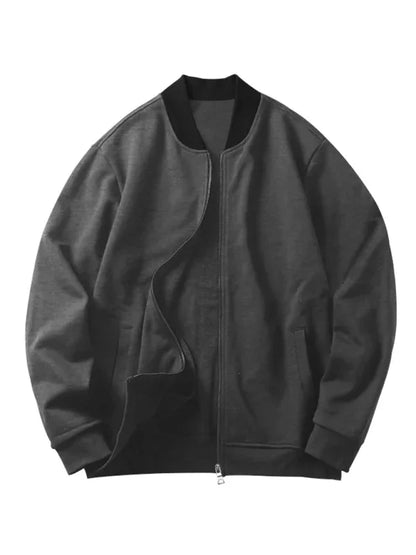 Men's new casual solid color baseball collar jacket suit - Shello's Creative Boutique