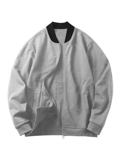 Men's new casual solid color baseball collar jacket suit - Shello's Creative Boutique