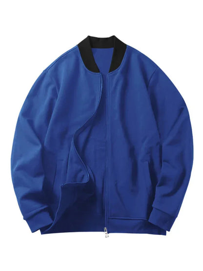 Men's new casual solid color baseball collar jacket suit - Shello's Creative Boutique