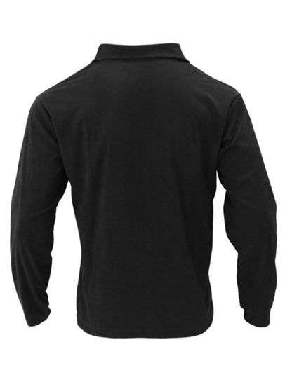 Men's new casual multi-pocket solid color corduroy button-down shirt Shello Creative Boutique