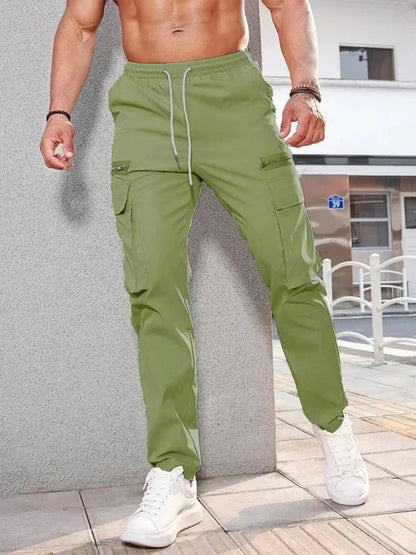 Men's new fashionable casual sports zipper decorative overalls - Shello's Creative Boutique