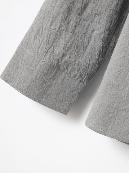 New Fashion Retro Stand Collar Slim Fit Casual Long Sleeve Shirt Shello Creative Boutique