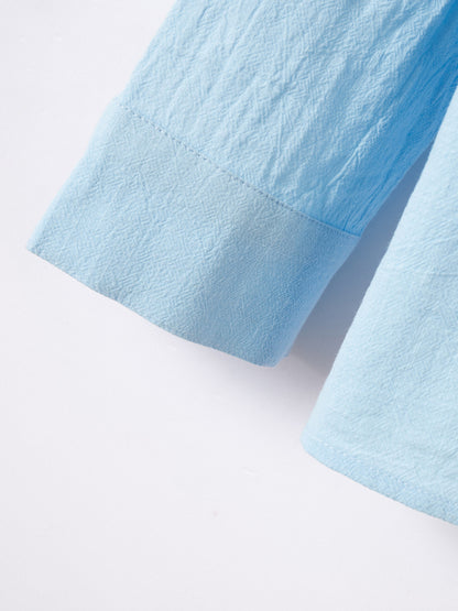 New Fashion Retro Stand Collar Slim Fit Casual Long Sleeve Shirt Shello Creative Boutique