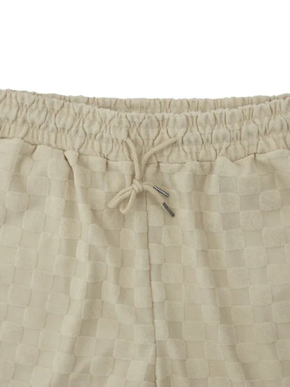 Men's Jacquard Checkerboard Sports and Leisure Two-Piece Suit – The Perfect Blend of Style - Shello's Creative Boutique