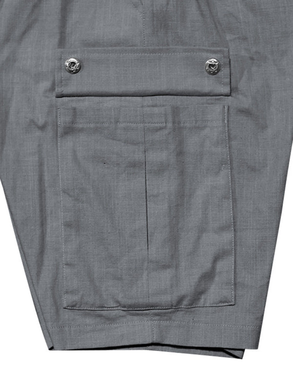 Casual Men's Slim Drawstring Shorts Thin Quarter Pants Cargo Shorts Shello's Creative Boutique