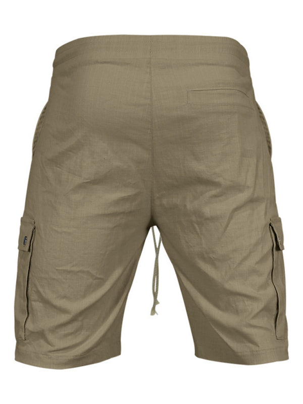Casual Men's Slim Drawstring Shorts Thin Quarter Pants Cargo Shorts Shello's Creative Boutique