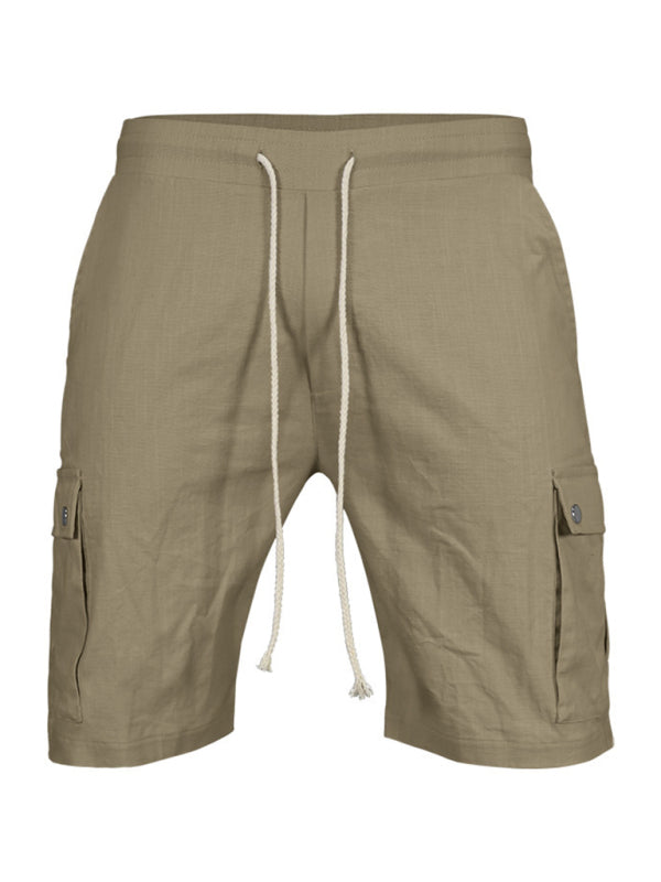 Casual Men's Slim Drawstring Shorts Thin Quarter Pants Cargo Shorts Shello's Creative Boutique