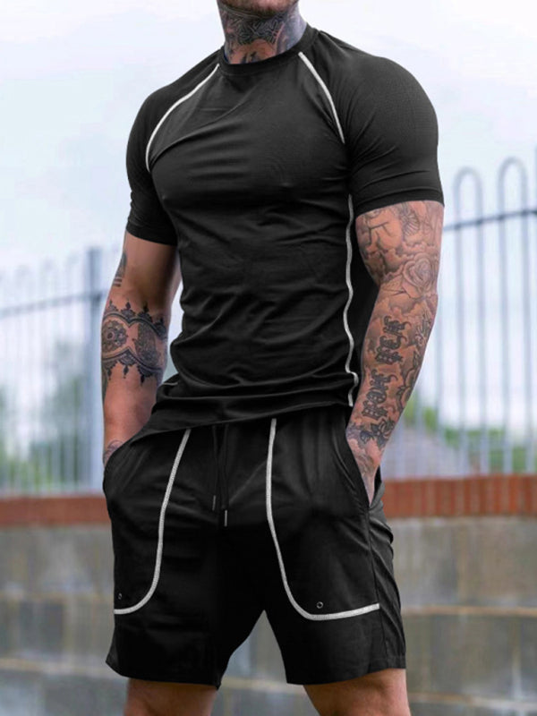 New sports tights men's running fitness clothing set Shello's Creative Boutique