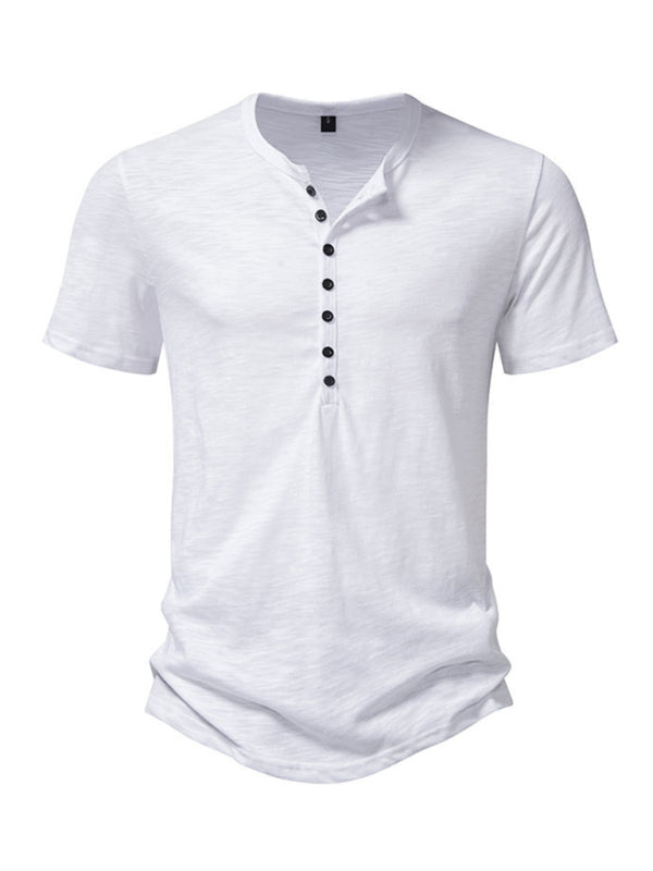Men's Henley Casual Fashion Basic Short Sleeve T-Shirt Shello's Creative Boutique