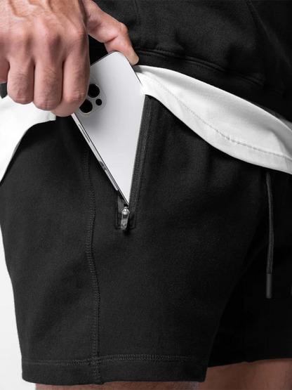 Men's sports and leisure retro loose training running embroidered versatile shorts Shello's Creative Boutique