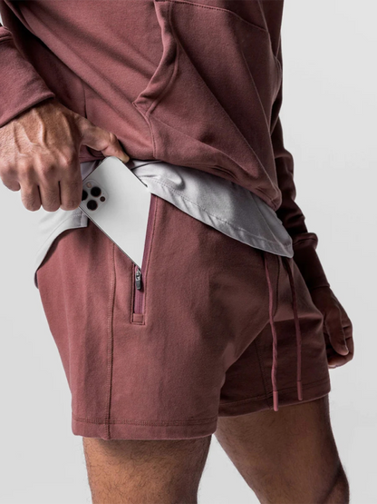 Men's sports and leisure retro loose training running embroidered versatile shorts Shello's Creative Boutique