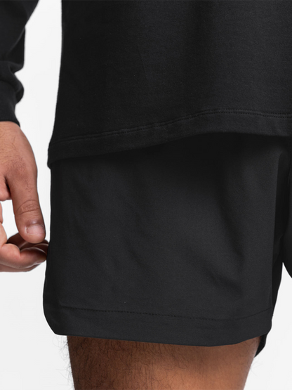 Men's fake two-piece trousers multi-pocket running training sports shorts Shello's Creative Boutique