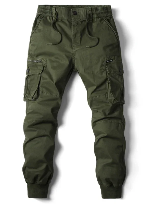 Men's casual solid color cargo pants - Shello's Creative Boutique