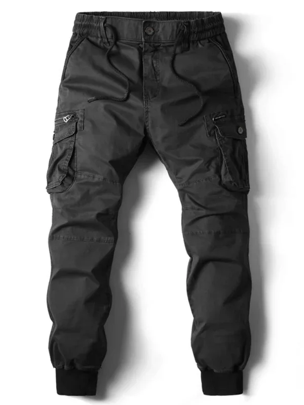 Men's casual solid color cargo pants - Shello's Creative Boutique
