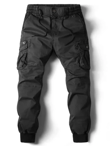 Men's casual solid color cargo pants - Shello's Creative Boutique