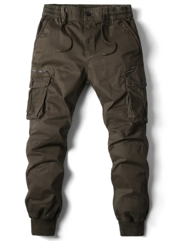 Men's casual solid color cargo pants - Shello's Creative Boutique
