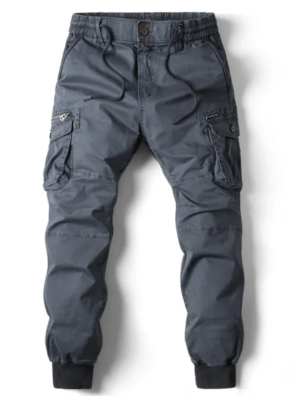 Men's casual solid color cargo pants - Shello's Creative Boutique