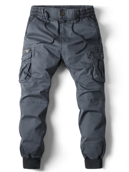 Men's casual solid color cargo pants - Shello's Creative Boutique