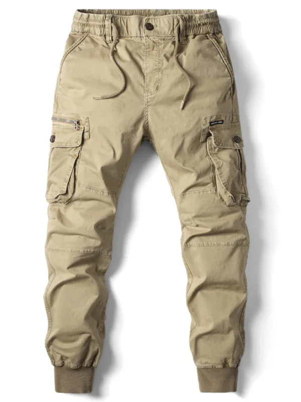 Men's casual solid color cargo pants - Shello's Creative Boutique