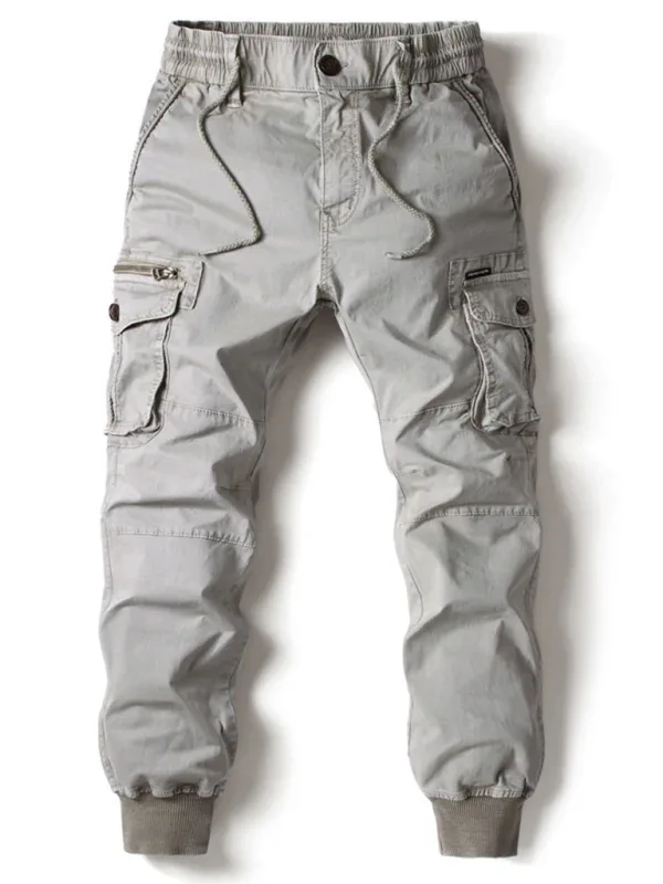 Men's casual solid color cargo pants - Shello's Creative Boutique