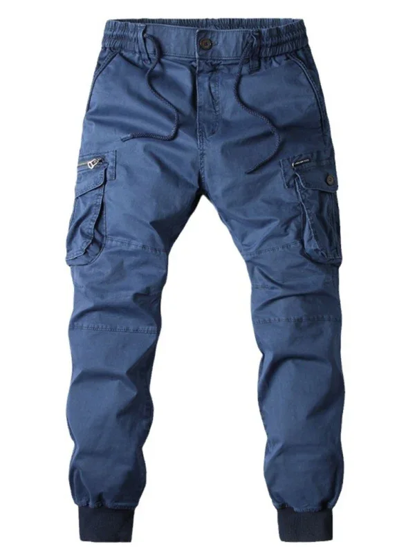 Men's casual solid color cargo pants - Shello's Creative Boutique