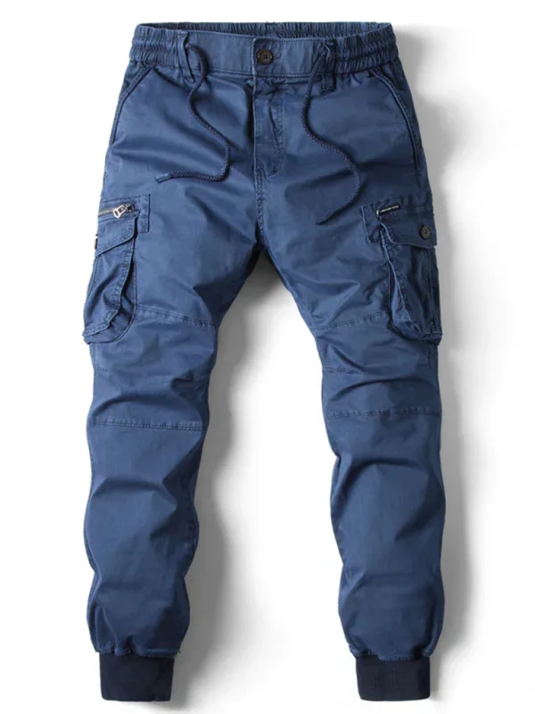 Men's casual solid color cargo pants - Shello's Creative Boutique