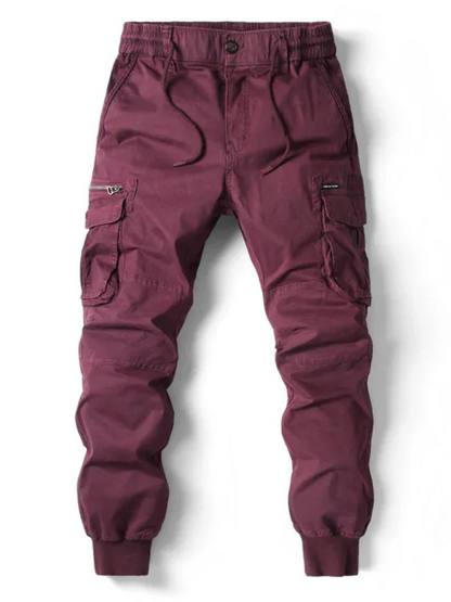 Men's casual solid color cargo pants - Shello's Creative Boutique