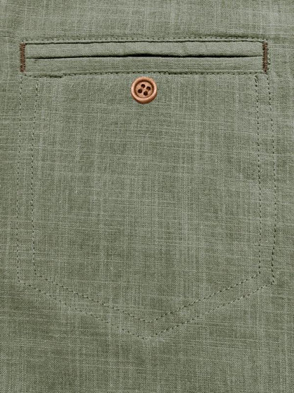 Men's casual solid color lapel short-sleeved tops - Shello's Creative Boutique