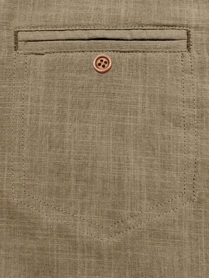 Men's casual solid color lapel short-sleeved tops - Shello's Creative Boutique