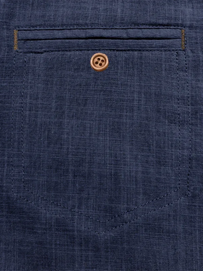 Men's casual solid color lapel short-sleeved tops - Shello's Creative Boutique