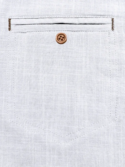 Men's casual solid color lapel short-sleeved tops - Shello's Creative Boutique