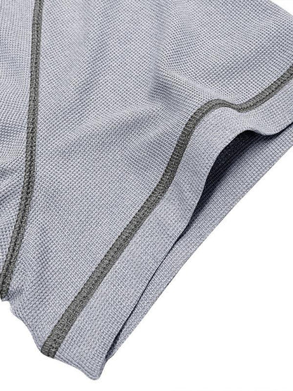 Men's American Vintage Henley Collar Short Sleeve T-Shirt – Classic Style Meets Everyday Comfort! - Shello's Creative Boutique