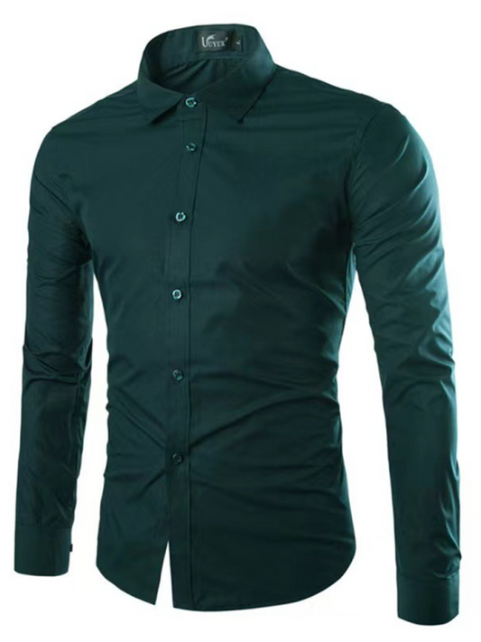 Casual lapel non-iron long-sleeved shirt Shello Creative Boutique