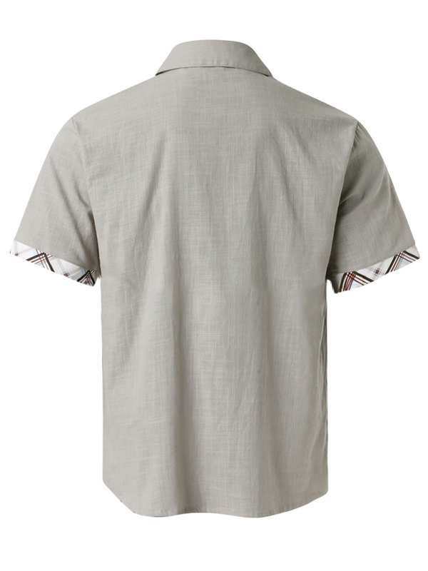Men's Vacation Shirt Short Sleeve Contrast Lapel Shirt Shello Creative Boutique