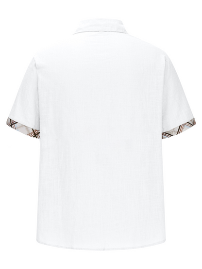 Men's Vacation Shirt Short Sleeve Contrast Lapel Shirt Shello Creative Boutique