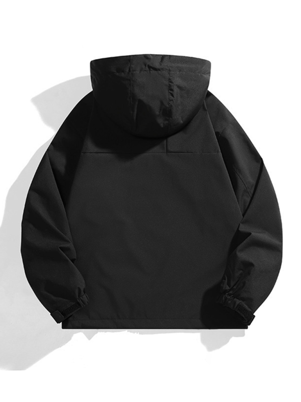 Unisex Couple Jacket with Removable Hood Waterproof Windproof Jacket Shello's Creative Boutique