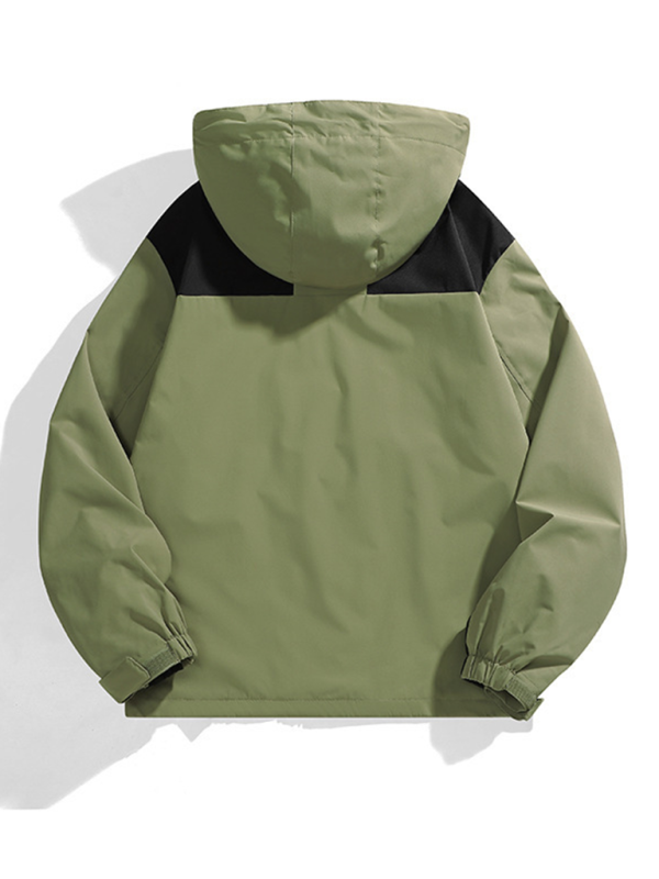 Unisex Couple Jacket with Removable Hood Waterproof Windproof Jacket Shello's Creative Boutique