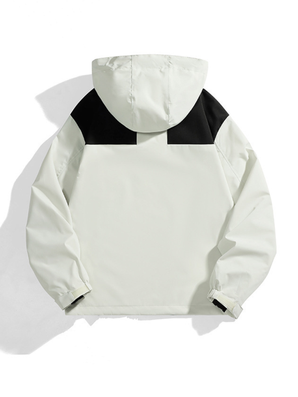 Unisex Couple Jacket with Removable Hood Waterproof Windproof Jacket Shello's Creative Boutique