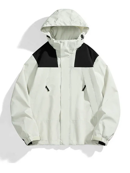 Unisex Couple Jacket with Removable Hood Waterproof Windproof Jacket - Shello's Creative Boutique