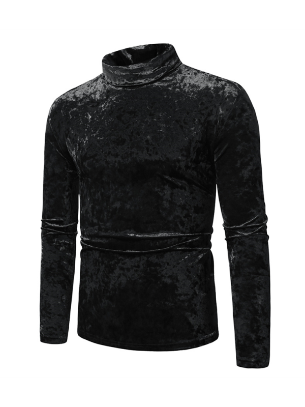 New long-sleeved solid color T-shirt high neck suede bottoming shirt Shello Creative Boutique