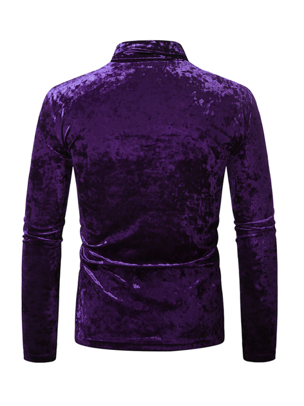 New long-sleeved solid color T-shirt high neck suede bottoming shirt Shello Creative Boutique