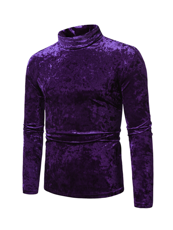 New long-sleeved solid color T-shirt high neck suede bottoming shirt Shello Creative Boutique