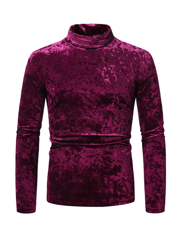 New long-sleeved solid color T-shirt high neck suede bottoming shirt Shello Creative Boutique