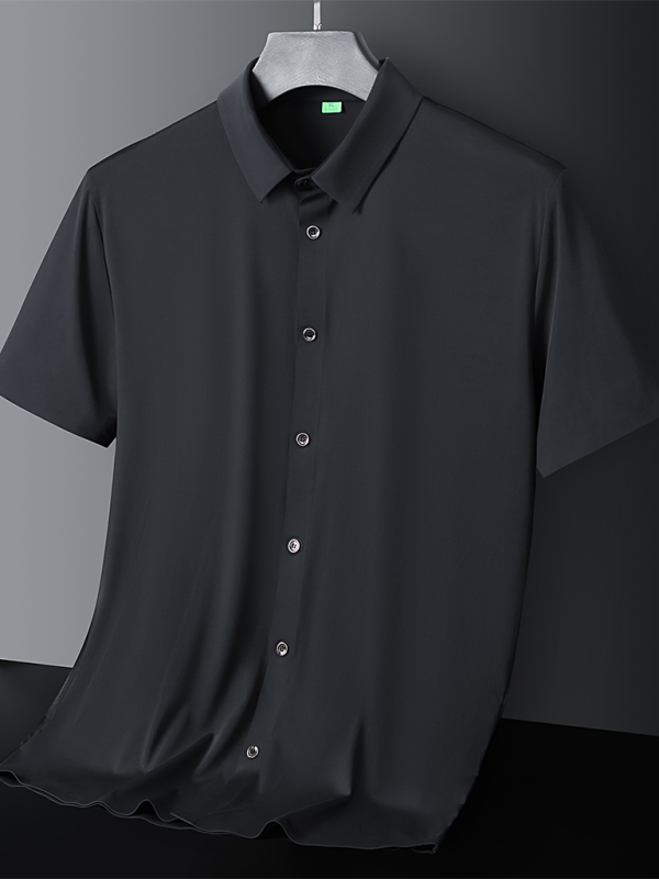 Men's light ice silk high elastic short sleeve shirt Shello's Creative Boutique