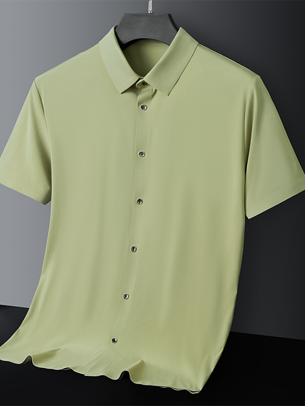 Men's light ice silk high elastic short sleeve shirt Shello's Creative Boutique
