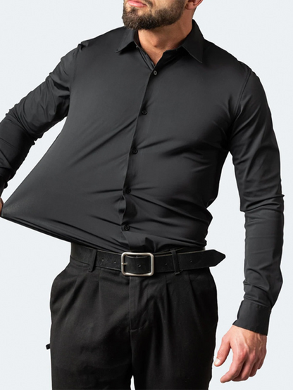 Men’s Non-Iron Wrinkle-Resistant Long-Sleeve Shirt – Classic Style with Maximum Convenience