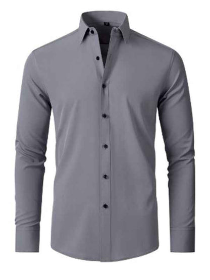 Men’s Non-Iron Wrinkle-Resistant Long-Sleeve Shirt – Classic Style with Maximum Convenience