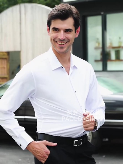 Men's non-iron wrinkle-resistant long-sleeve shirt Shello Creative Boutique