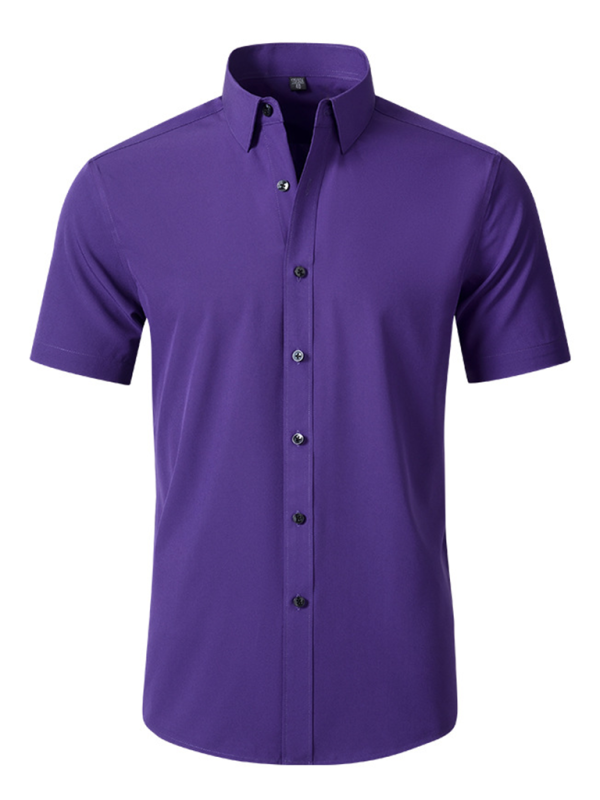 Men's non-iron wrinkle-resistant short-sleeved shirt Shello Creative Boutique