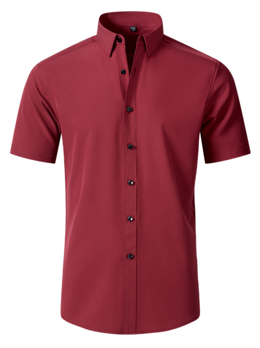Men's non-iron wrinkle-resistant short-sleeved shirt Shello Creative Boutique